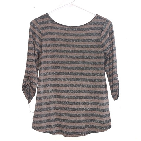 Glitter Stripped Mid Sleeve Top - Picture 5 of 5